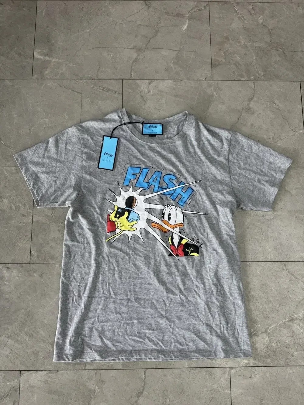 GUCCI X DISNEY FLASH DONALD DUCK MICKEY MOUSE T-SHIRT SIZE L 100% AUTHENTIC